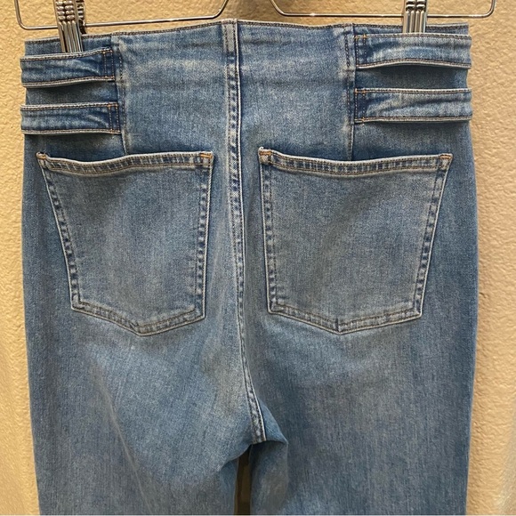 VERONICA BEARD Blue Beverly Skinny Flare High Rise Jeans Size 26 - Picture 6 of 9